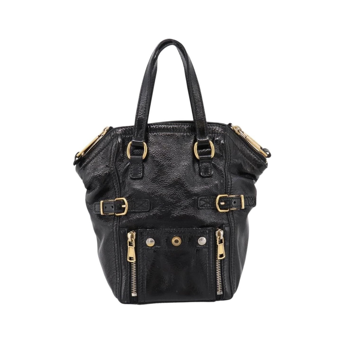 Saint Laurent Downtown Patent, Black, Patent Leather, Tote Bag