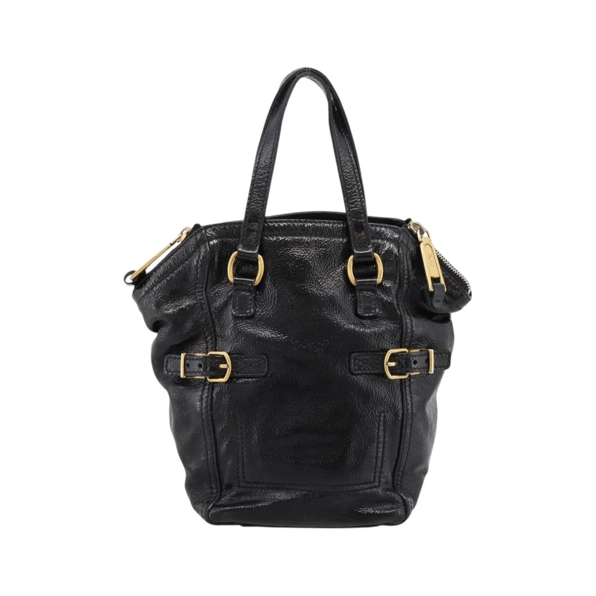 Saint Laurent Downtown Patent, Black, Patent Leather, Tote Bag