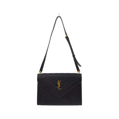 Saint Laurent Gaby Envelope Satchel Quilted Leather, Black, Leather, Handbag