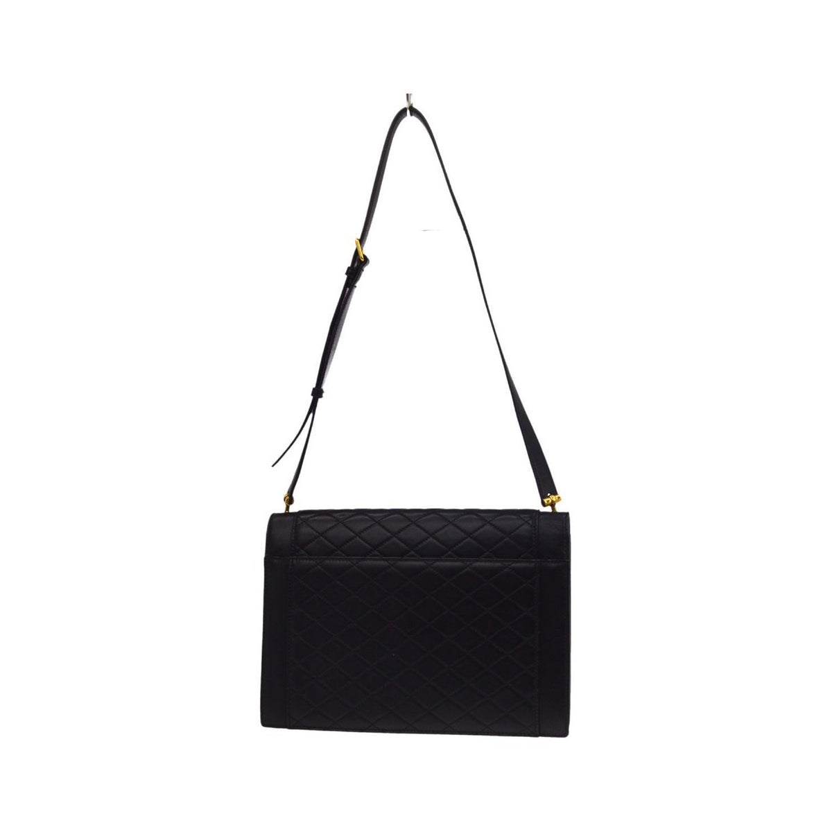 Saint Laurent Gaby Envelope Satchel Quilted Leather, Black, Leather, Handbag