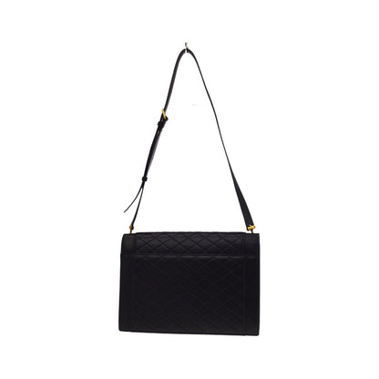 Saint Laurent Gaby Envelope Satchel Quilted Leather, Black, Leather, Handbag
