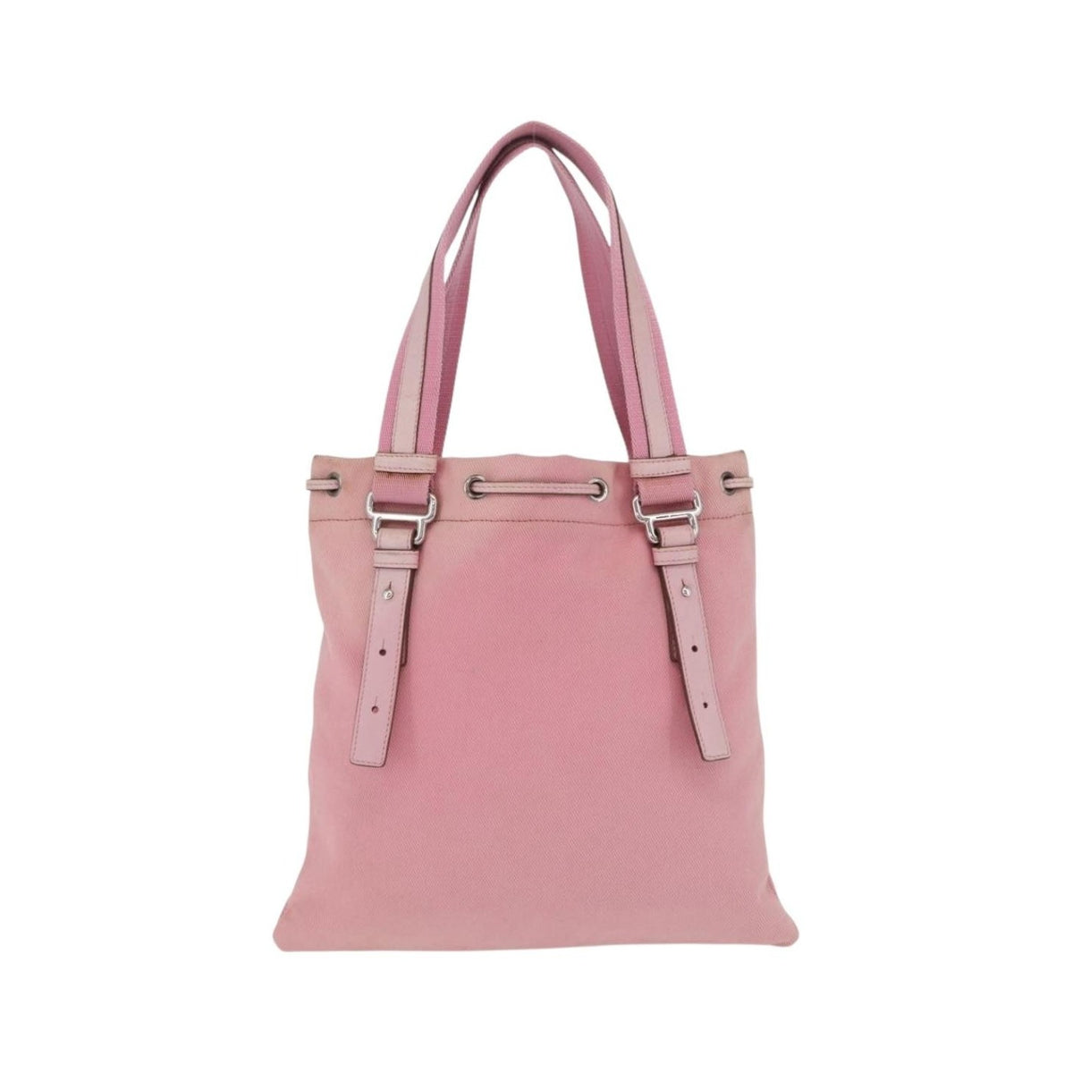 Saint Laurent Kahala Drawstring Canvas, Pink, Canvas, Tote Bag