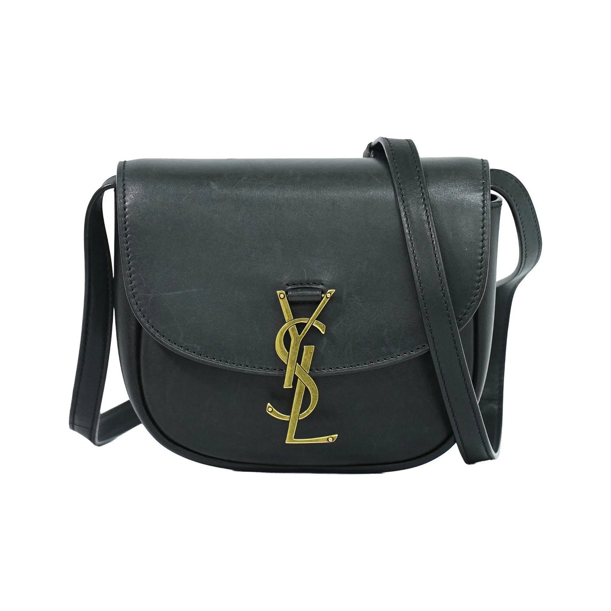 Saint Laurent Kaia Leather, Black, Leather, Shoulder Bag