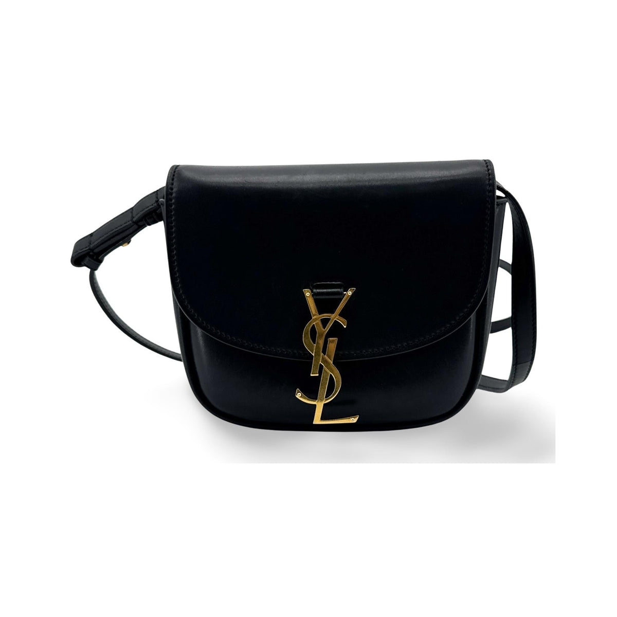 Saint Laurent Kaia Leather, Black, Leather, Shoulder Bag