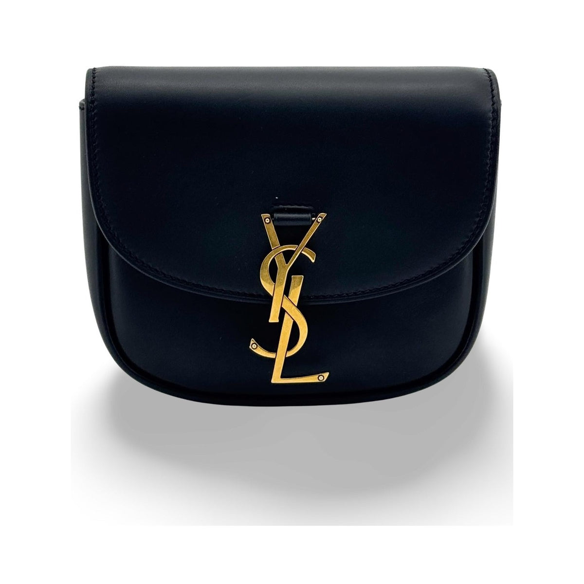 Saint Laurent Kaia Leather, Black, Leather, Shoulder Bag