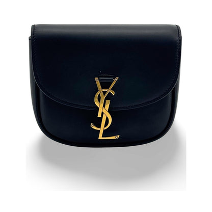 Saint Laurent Kaia Leather, Black, Leather, Shoulder Bag