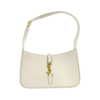 Saint Laurent Le 5 a 7 Hobo Leather, White, Leather, Shoulder Bag