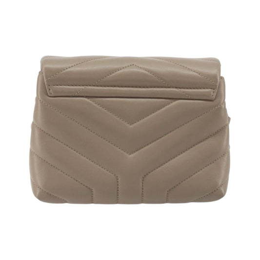 Saint Laurent Loulou Puffer Quilted Leather, Beige, Leather, Shoulder Bag