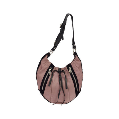 Saint Laurent Mombasa Hobo Satin, Pink, Canvas, Shoulder Bag