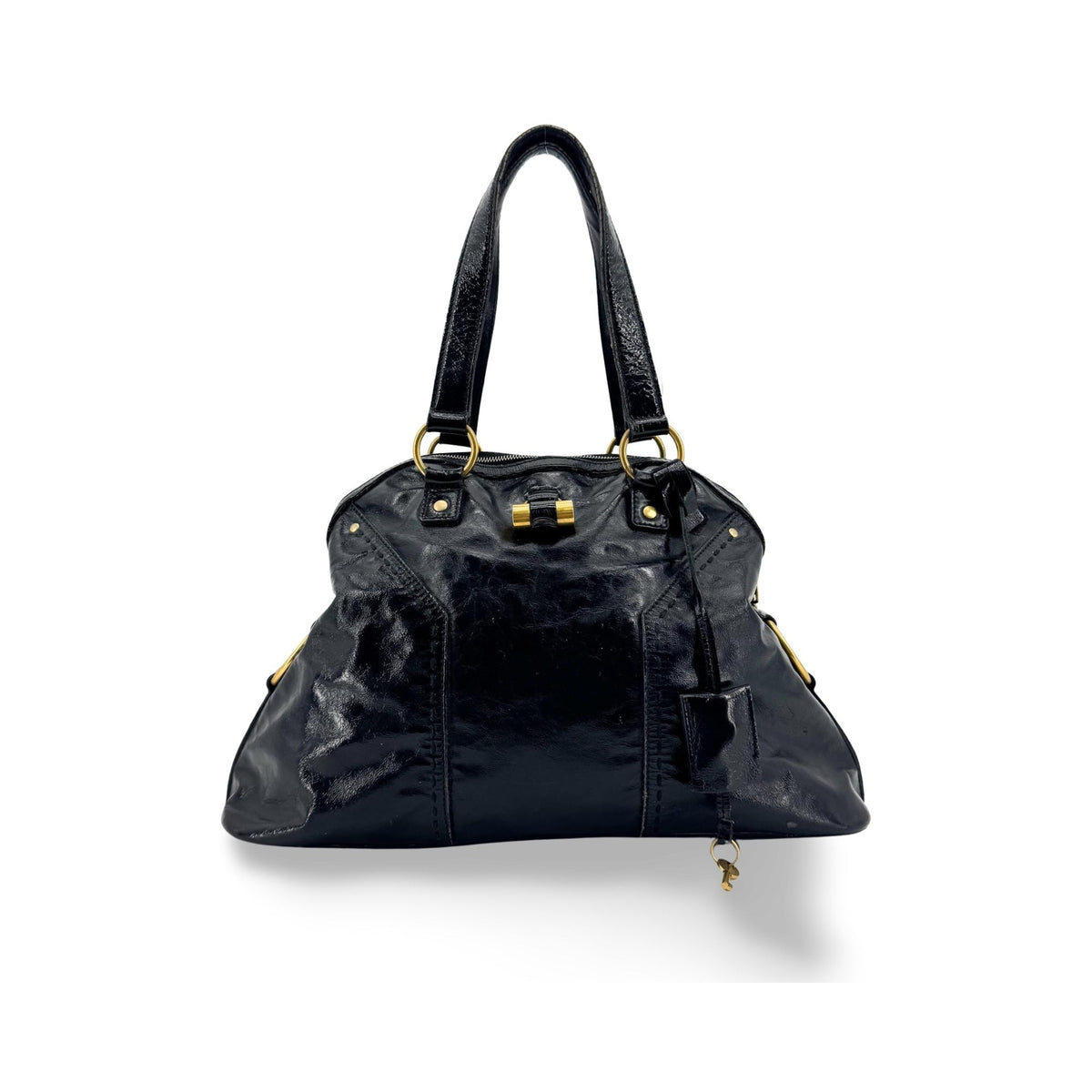 Saint Laurent Muse Patent, Black, Patent Leather, Shoulder Bag