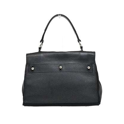 Saint Laurent Muse Two Leather, Black, Leather, Handbag