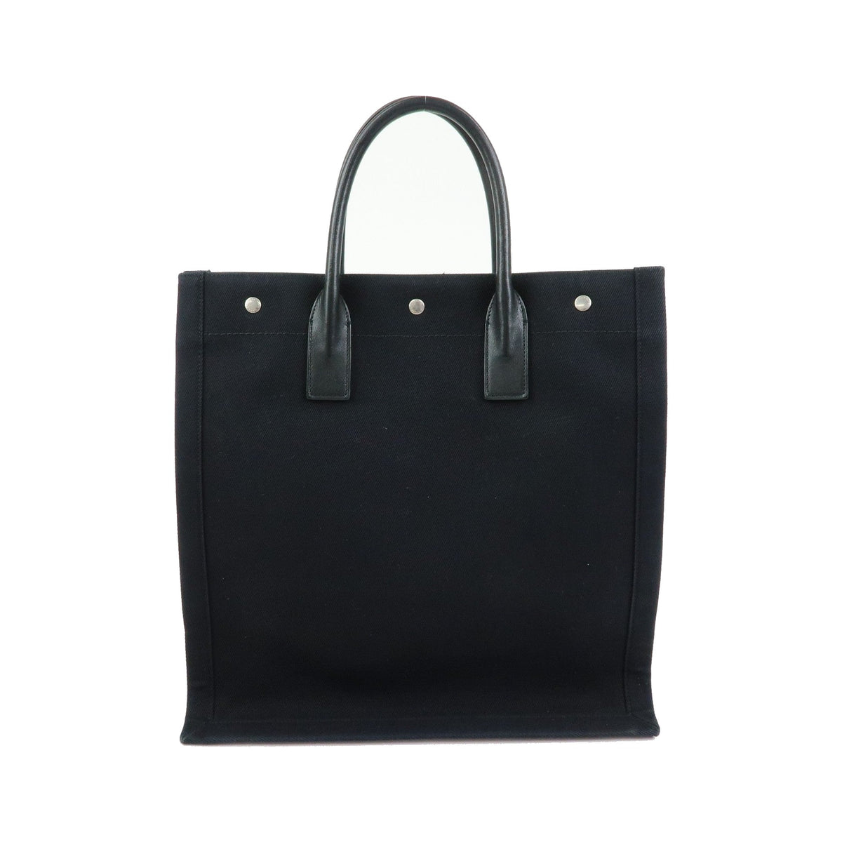 Saint Laurent Rive Gauche Shopper Canvas, Black, Canvas, Tote Bag