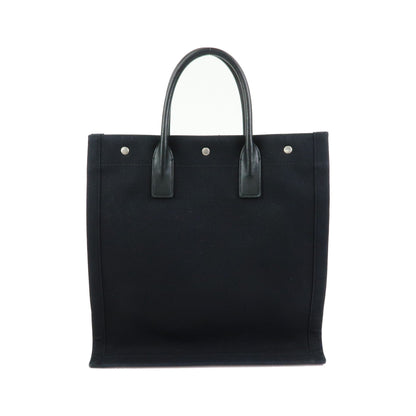 Saint Laurent Rive Gauche Shopper Canvas, Black, Canvas, Tote Bag