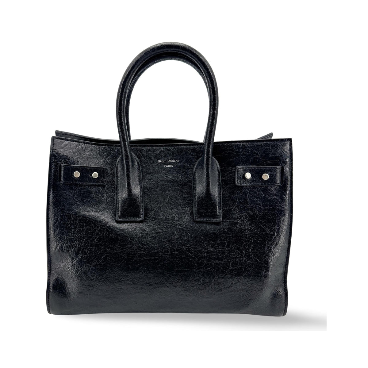Saint Laurent Sac de Jour Leather, Black, Leather, Handbag