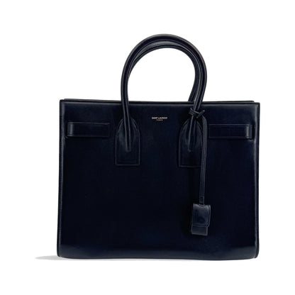 Saint Laurent Sac de Jour Leather, Navy, Leather, Handbag
