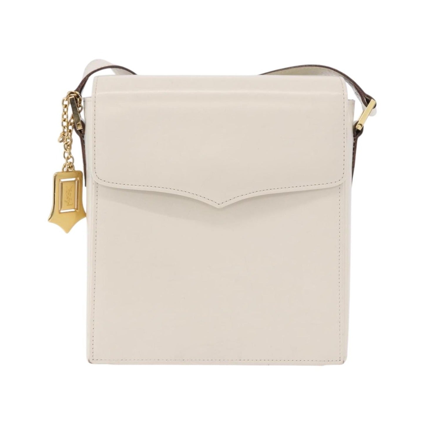Saint Laurent Vintage Leather, Ecru, Leather, Shoulder Bag