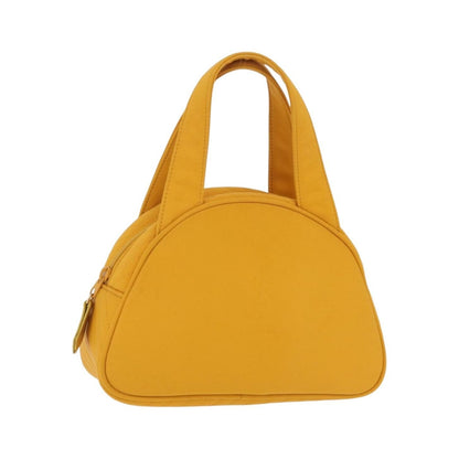 Saint Laurent Vintage Quilted Top Handle Bag Nylon, Yellow, Nylon, Handbag