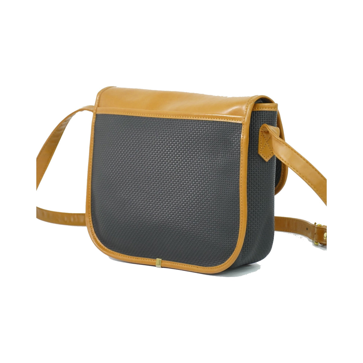 Saint Laurent Vintage Shoulder bag leather, Black, Canvas, Shoulder Bag