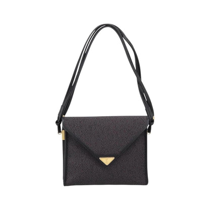 Saint Laurent Vintage Shoulder bag Leather, Gray, Canvas, Shoulder Bag