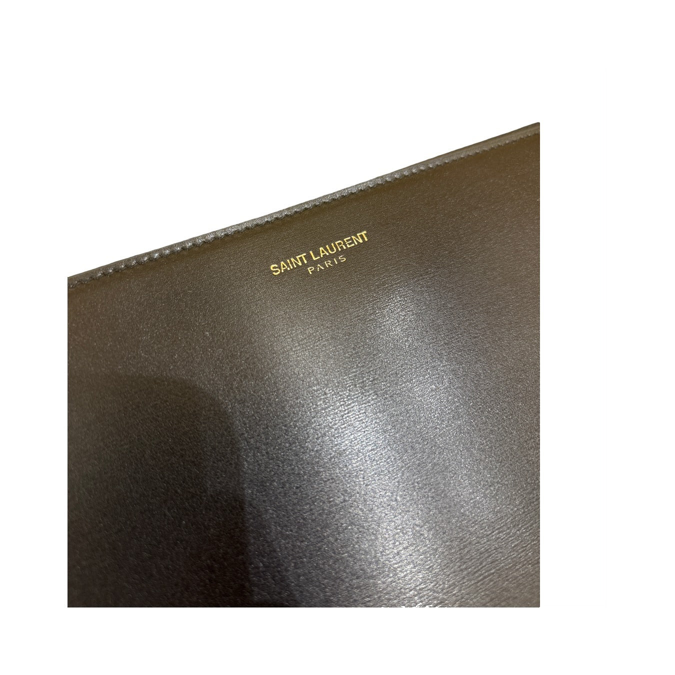Saint Laurent Zip Leather, Black, Leather, Wallet