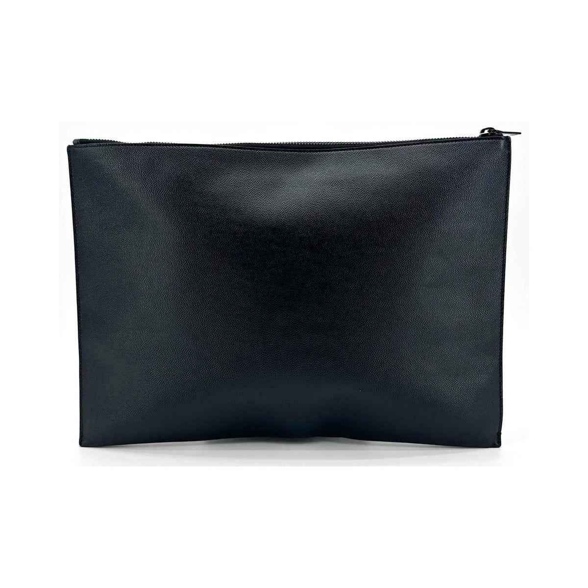 Saint Laurent Zipped Document Holder Leather, Black, Leather, Briefcase
