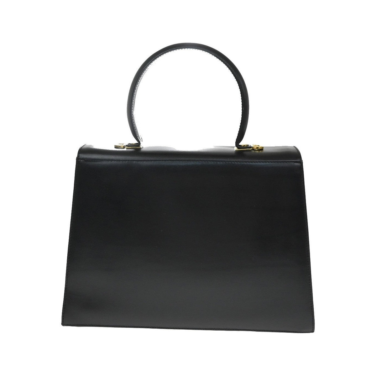 Salvatore Ferragamo Convertible Top Handle Leather, Black, Leather, Handbag