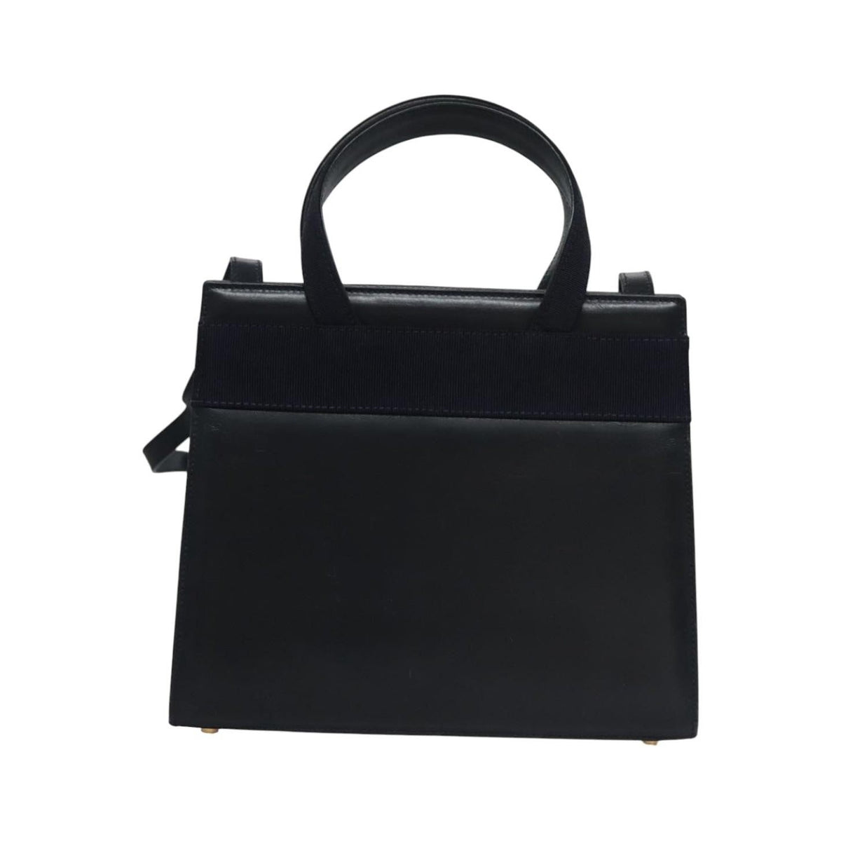 Salvatore Ferragamo Convertible Vara Bow Tote Leather, Navy, Leather, Handbag