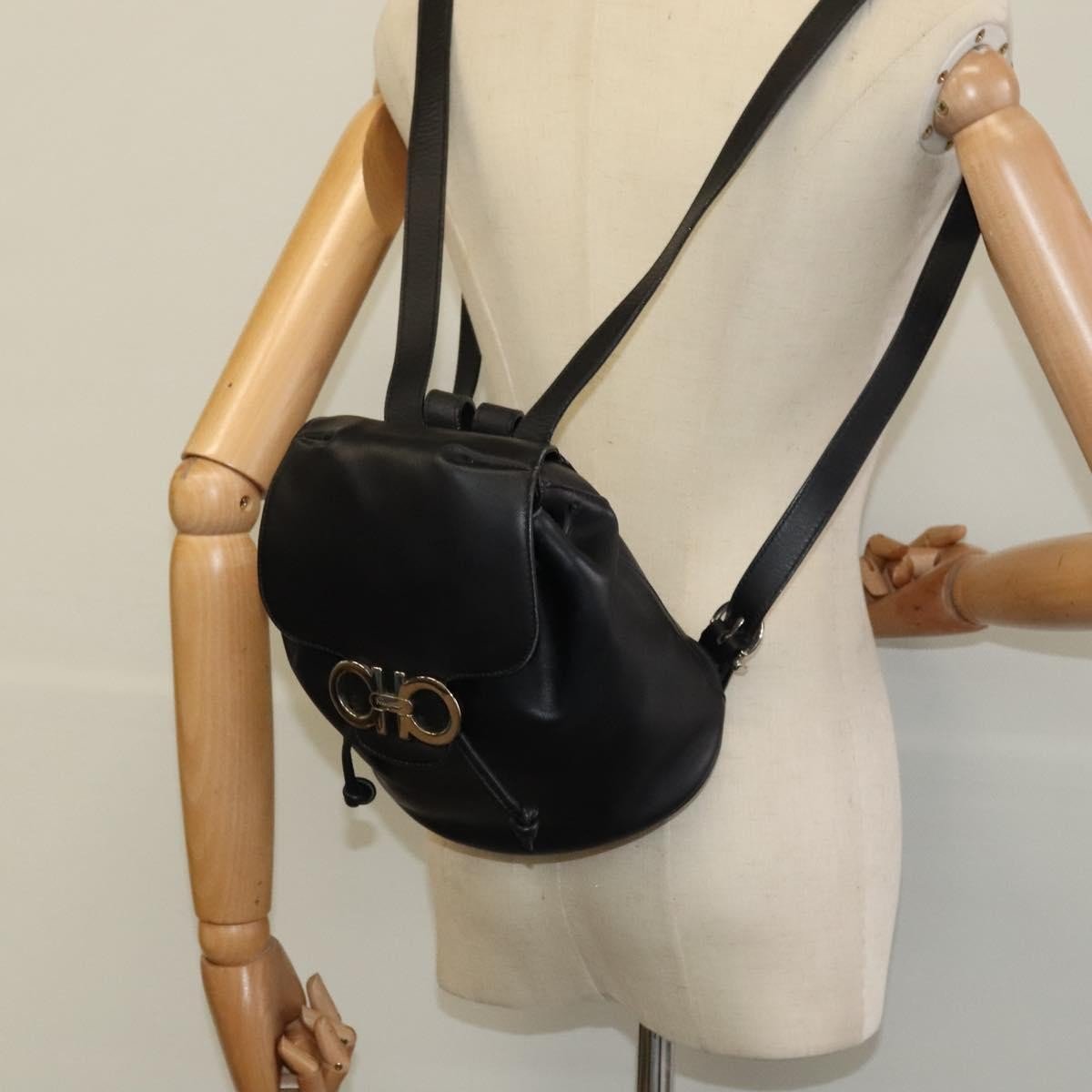 Salvatore Ferragamo Gancini Flap Drawstring Backpack - Brandsamsara