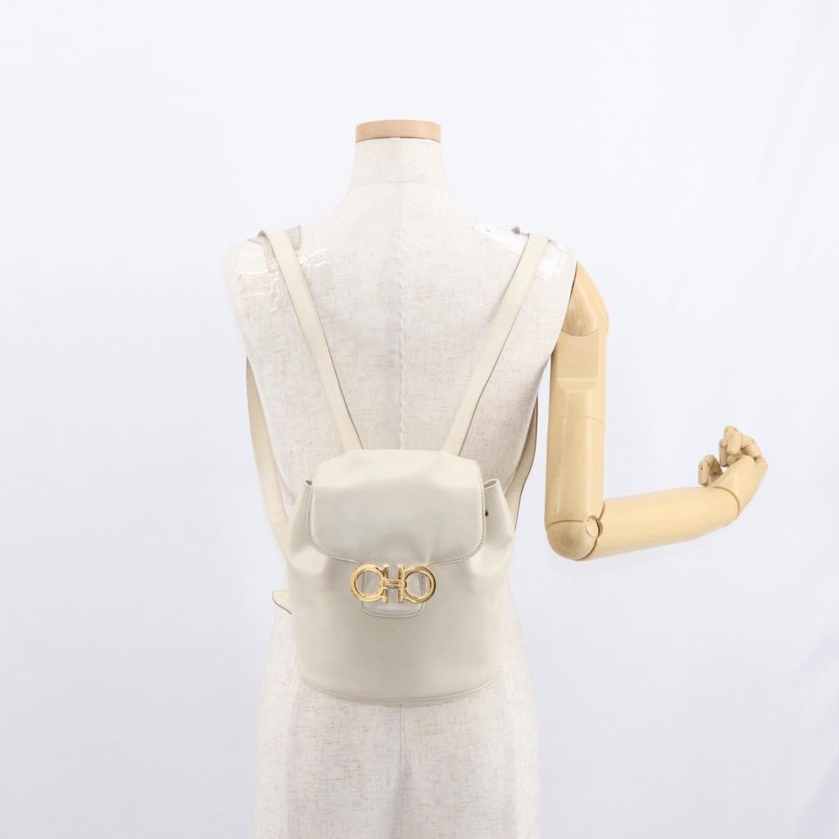 Salvatore Ferragamo Gancini Flap Drawstring Backpack - Brandsamsara