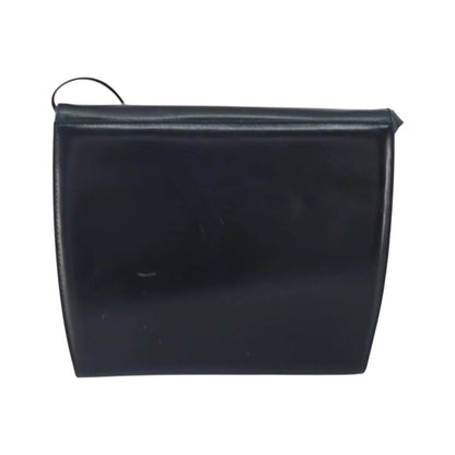 Salvatore Ferragamo Gancini Leather, Black, Leather, Shoulder Bag