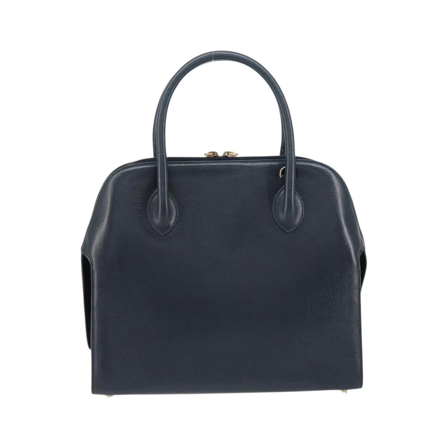 Salvatore Ferragamo Gancini Leather, Navy, Leather, Handbag
