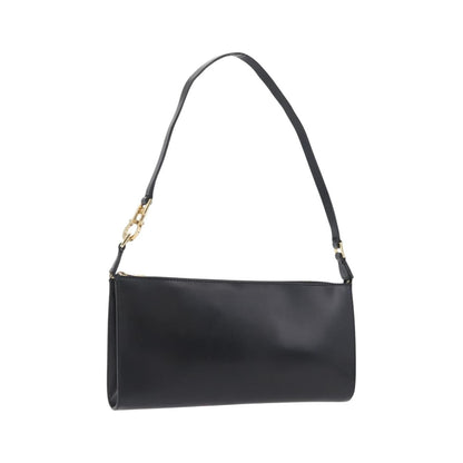 Salvatore Ferragamo Gancini Leather, Black, Leather, Crossbody Bag