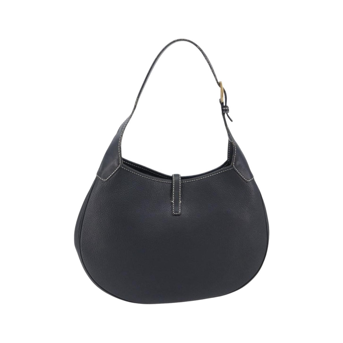 Salvatore Ferragamo Gancini Leather, Black, Leather, Crossbody Bag