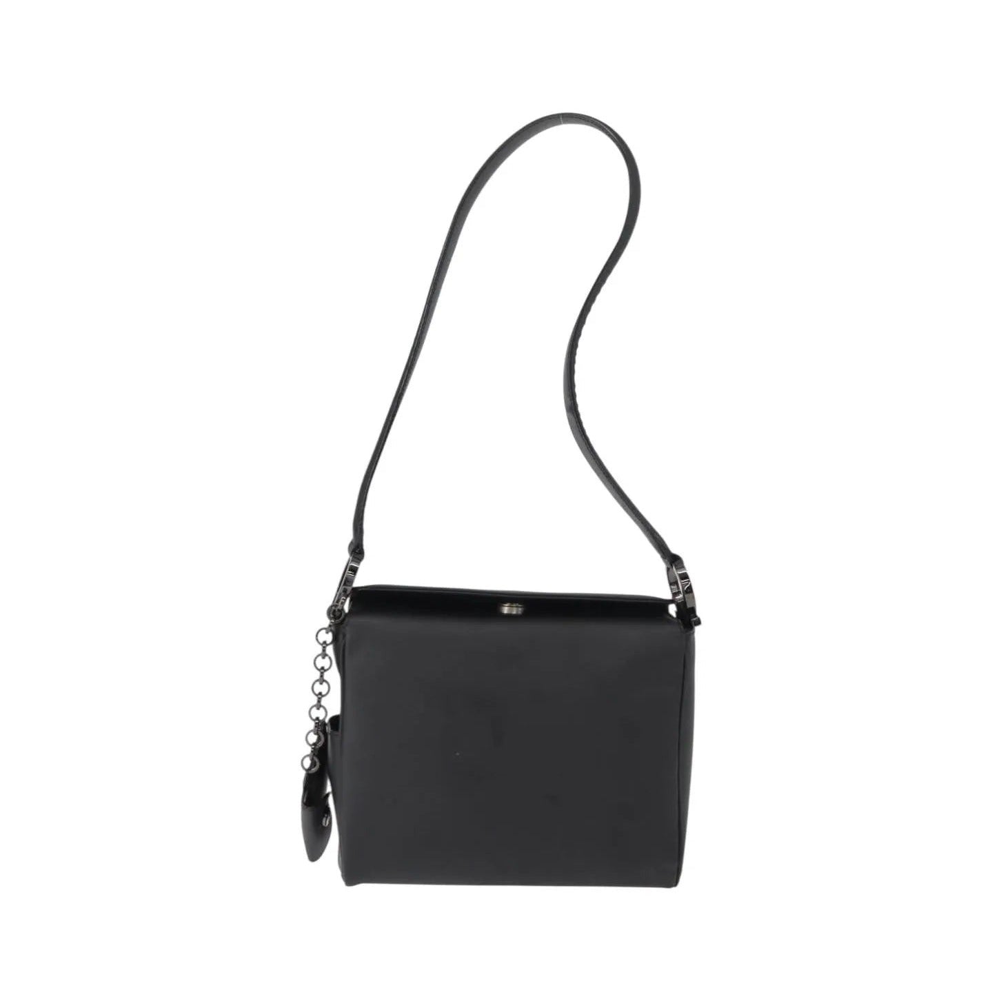 Salvatore Ferragamo Gancini Patent leather, Black, Patent Leather, Shoulder Bag