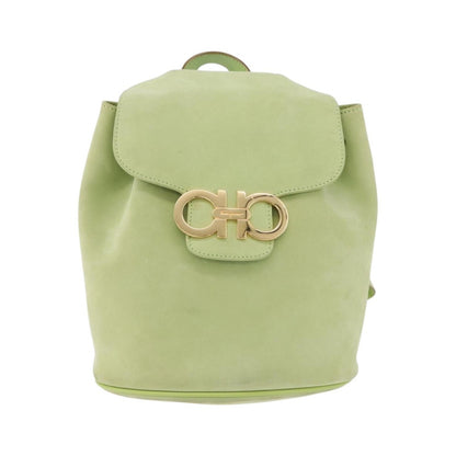 Salvatore Ferragamo Gancini Suede, Green, Suede, Backpack