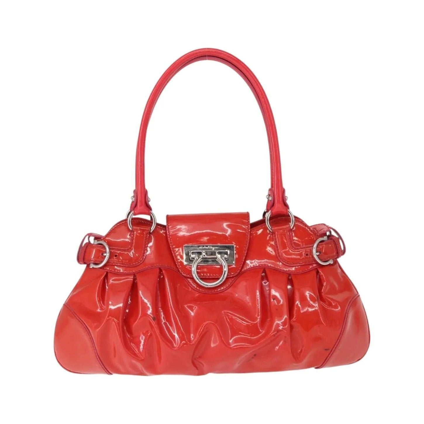 Salvatore Ferragamo Marisa Patent leather, Red, Patent Leather, Handbag