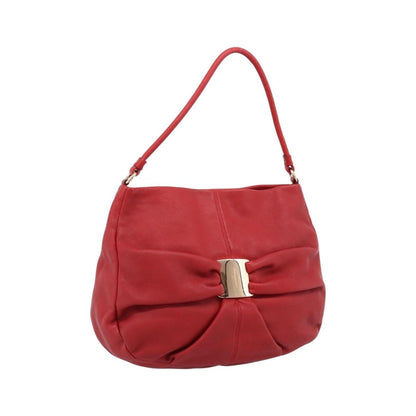 Salvatore Ferragamo Miss Vara Giusy Hobo Leather, Red, Leather, Shoulder Bag
