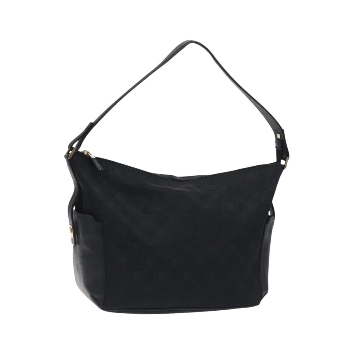 Salvatore Ferragamo Shoulder Bag Canvas, Black, Canvas, Shoulder Bag