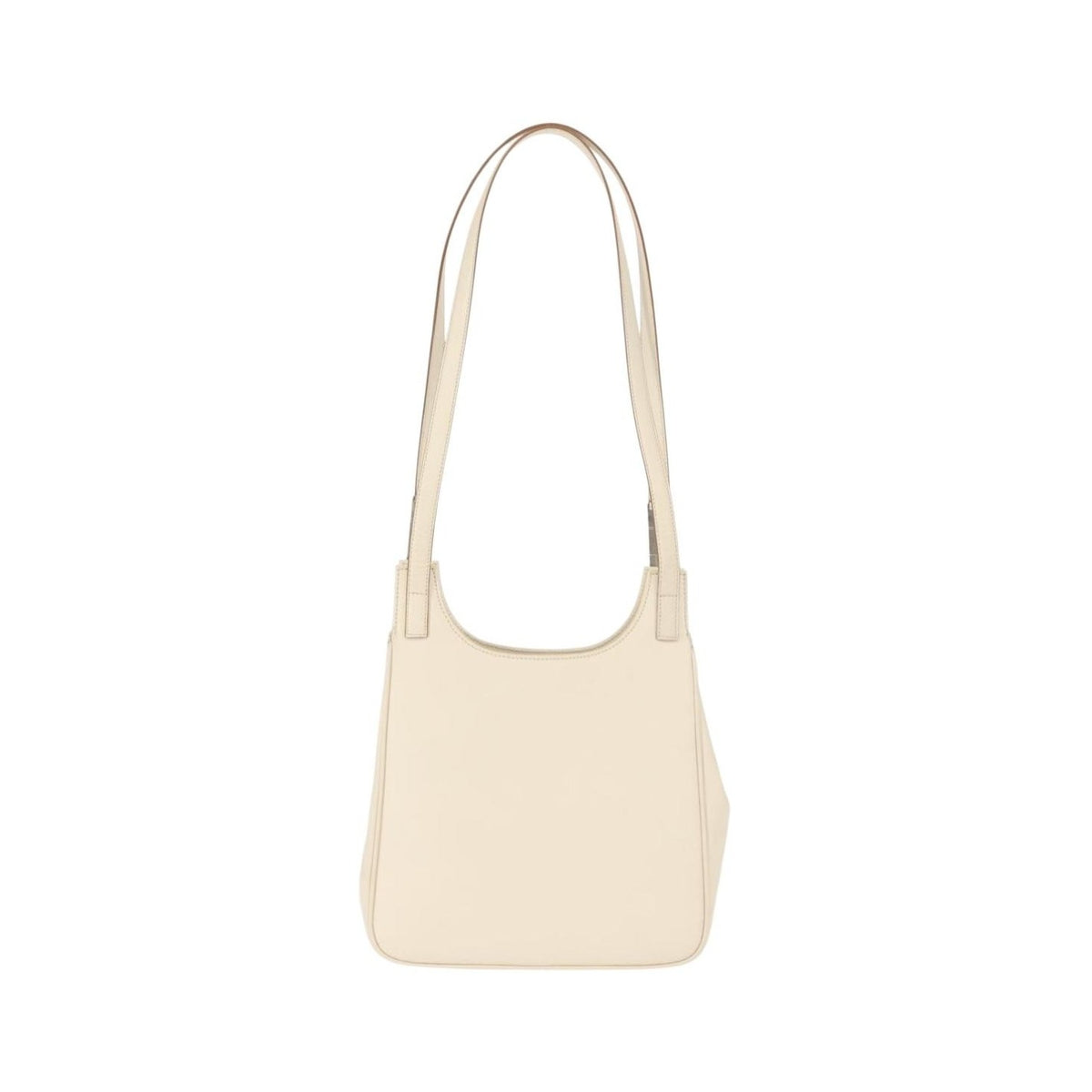 Salvatore Ferragamo Shoulder Leather, Ecru, Leather, Shoulder Bag