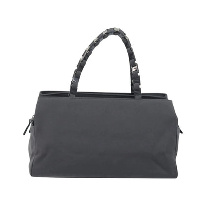Salvatore Ferragamo Vala Canvas, Gray, Canvas, Handbag