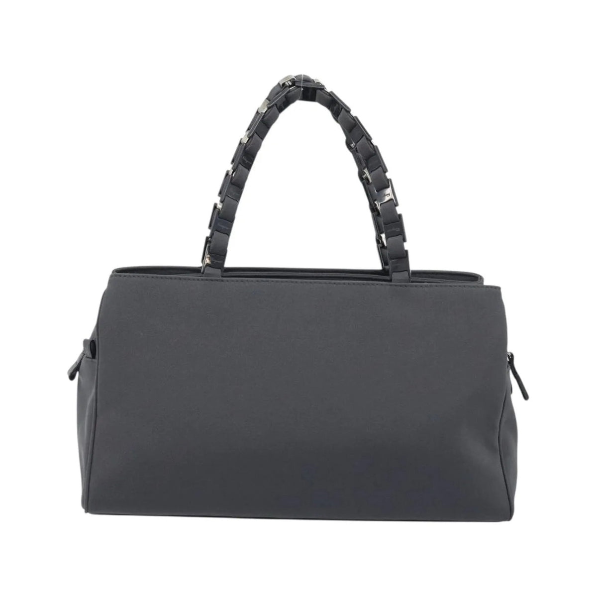 Salvatore Ferragamo Vala Canvas, Gray, Canvas, Handbag