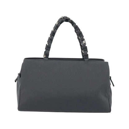 Salvatore Ferragamo Vala Canvas, Gray, Canvas, Handbag