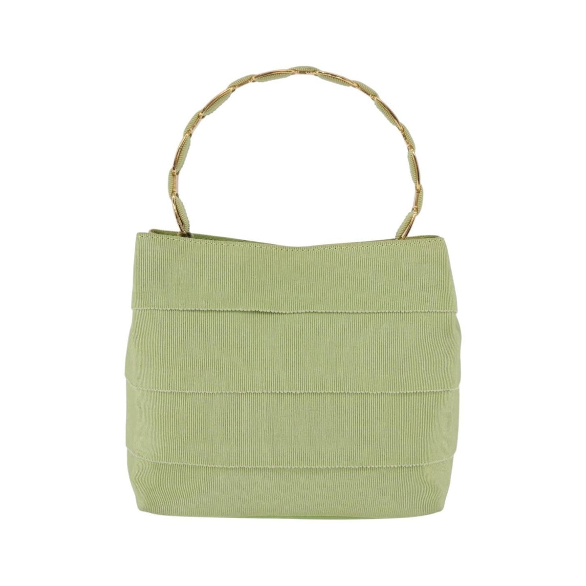 Salvatore Ferragamo Vala Canvas, Green, Canvas, Shoulder Bag