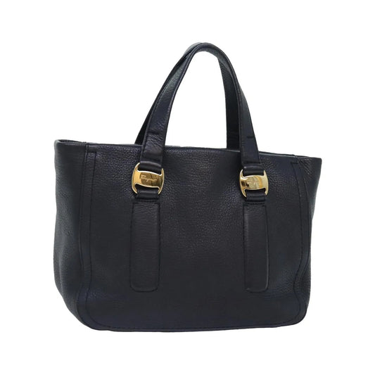 Salvatore Ferragamo Vala Leather, Black, Leather, Handbag