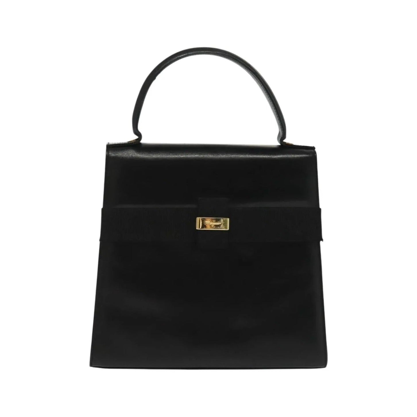 Salvatore Ferragamo Vala Leather, Black, Leather, Handbag