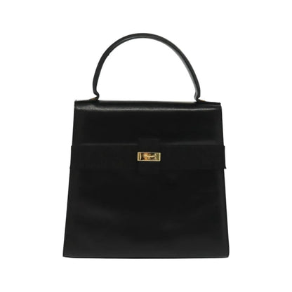 Salvatore Ferragamo Vala Leather, Black, Leather, Handbag