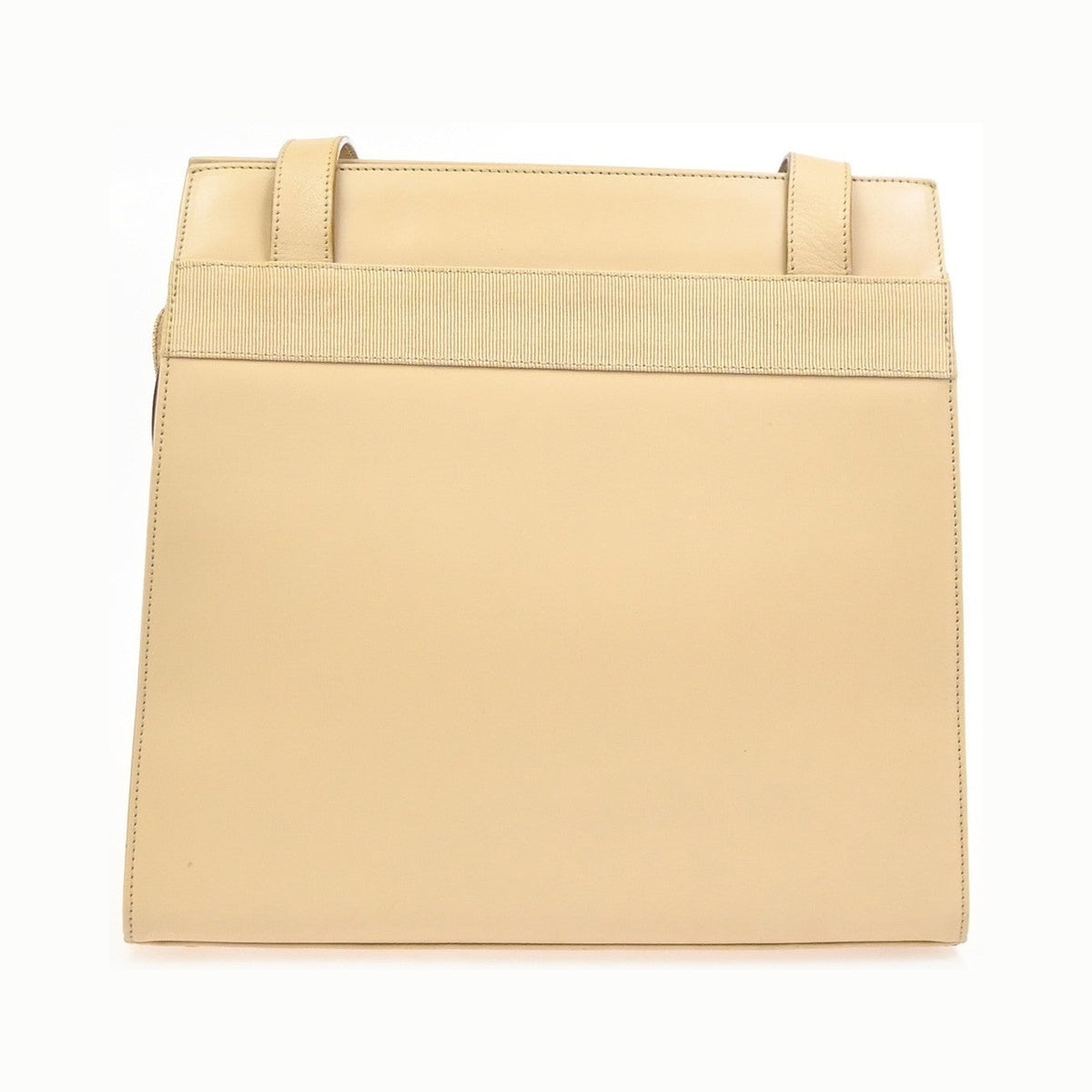 Salvatore Ferragamo Vala Leather, Beige, Leather, Shoulder Bag