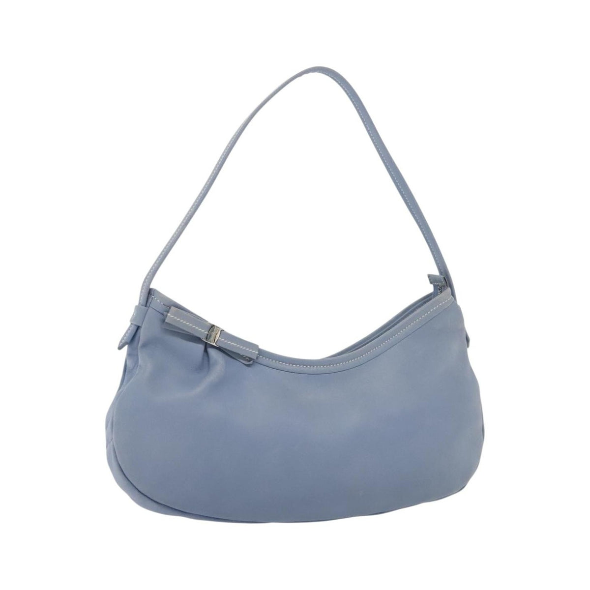 Salvatore Ferragamo Vala Leather, Blue, Leather, Shoulder Bag