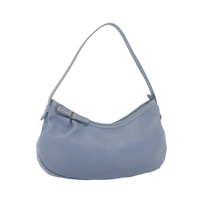 Salvatore Ferragamo Vala Leather, Blue, Leather, Shoulder Bag