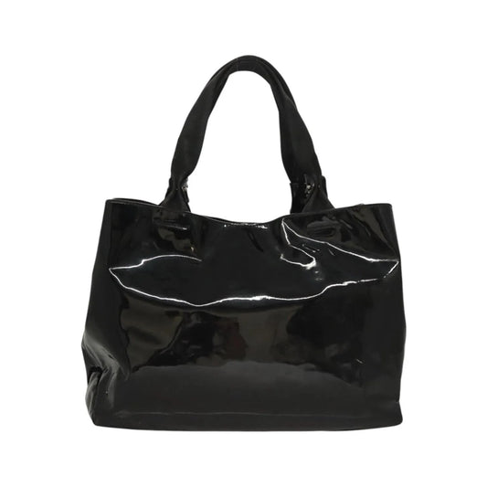 Salvatore Ferragamo Vala Patent leather, Black, Patent Leather, Handbag